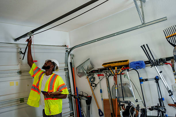 Professional Garage Door Panel Replacement technician working in Clark County County, WI